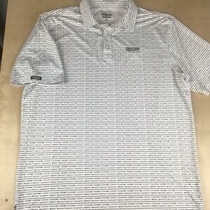 Straight Down Mens XL Performance Golf Polo Hilton Head National Surfboard Print